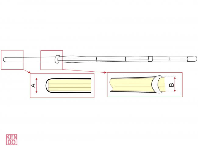 Shinai AA Nito 37 mit rundem Griff