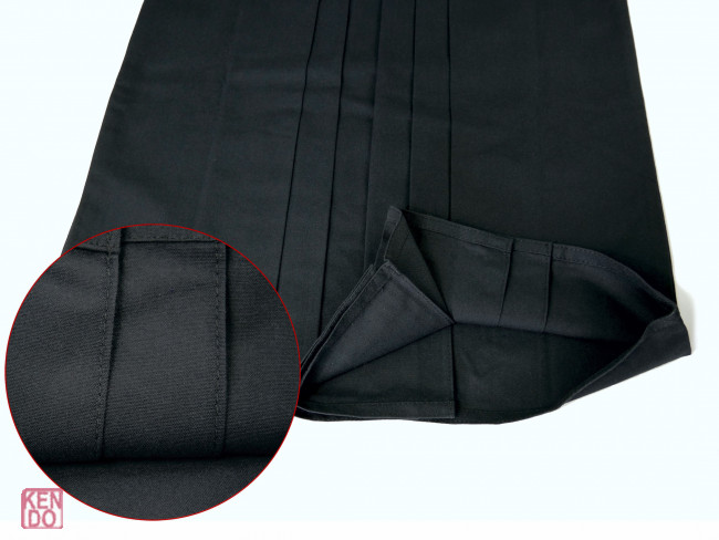 Hakama für Aikido & Iaido aus #11000 Baumwolle schwarz
