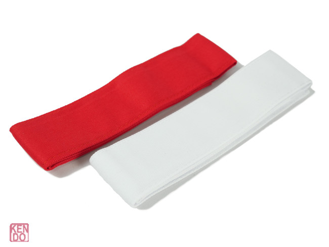 Tasuki Set Rot Weiß für Shiai