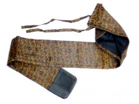 Shinai bag made of silk with characters