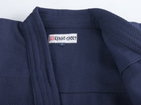 Gi und Hakama Set blau Standard mit Poloshirt